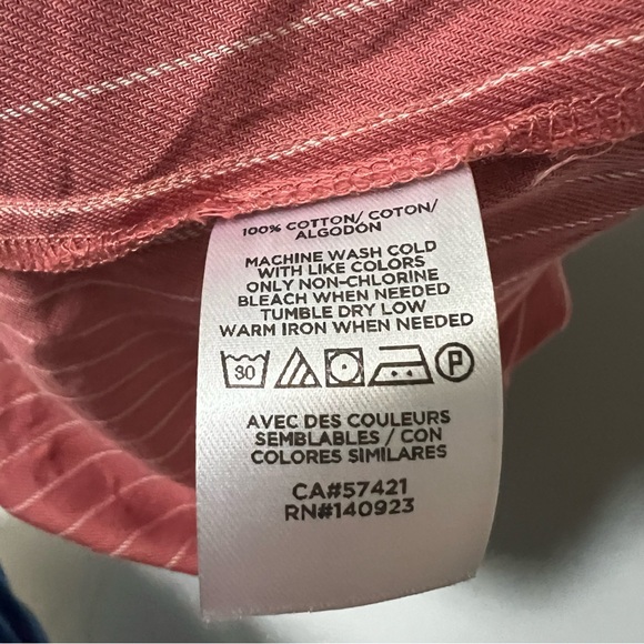 NWT Loft 100% Cotton Striped Shirttail Blouse, XXSP and HP - Picture 10 of 11